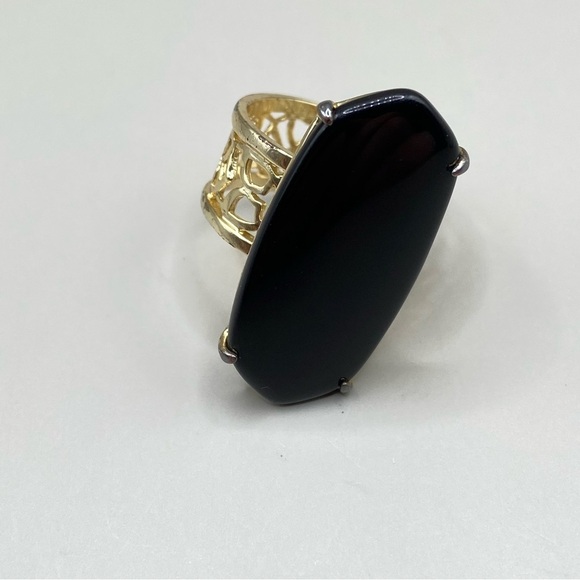 Kendra Scott Black and Gold Ring - Picture 2 of 9